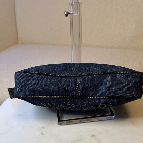 Guess Black Denim Eyelet Shoulder Bag - Picture 5 of 7